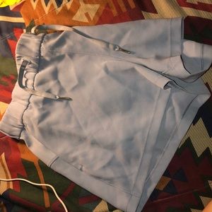 Sky blue Lululemon workout shorts (w/ pockets!)